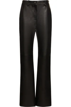 MAGDA BUTRYM Leather High Rise Straight Pants