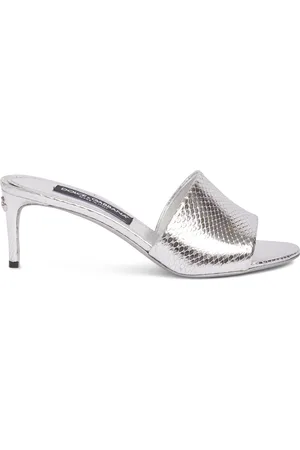 Dolce & Gabbana 105mm Keira Python Leather Mules