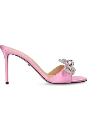 Mach & Mach 95mm Double Bow Satin Mules