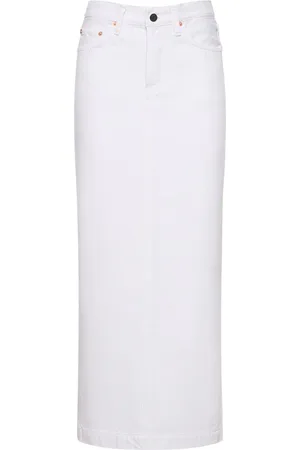 WARDROBE.NYC Straight Denim Maxi Skirt