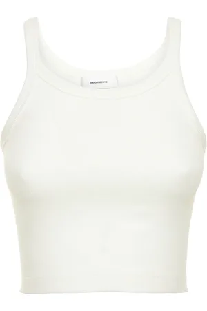 WARDROBE.NYC Hb Ribbed Stretch Cotton Tank Top