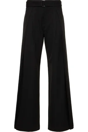 St Agni Fold Wide Wool Blend Pants