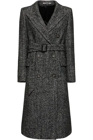TAGLIATORE Jole Double Breast Wool Blend Coat