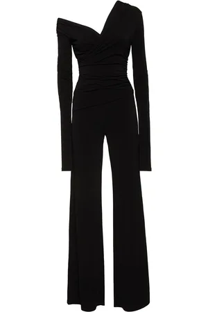 The Andamane Tamara Draped Jersey Sablé Long Jumpsuit