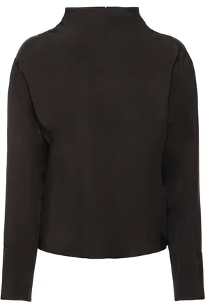 ANINE BING Ivy Silk Blend Turtleneck Top