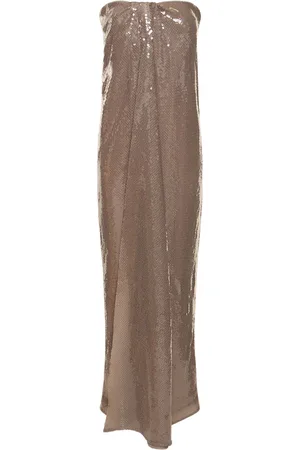 16Arlington Mirai Sequined Strapless Long Dress