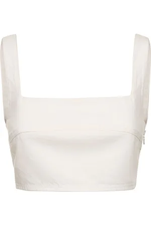 Loulou Studio Anet Cotton Denim Bra Top