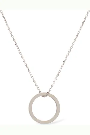 Maison Margiela Logo Engraved Ring Charm Necklace