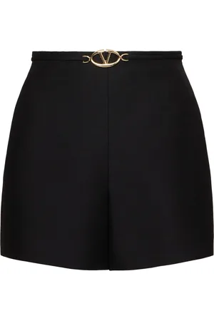 VALENTINO Crepe Couture Logo Shorts