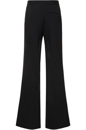 Stella McCartney Flared High Waisted Wool Twill Pants