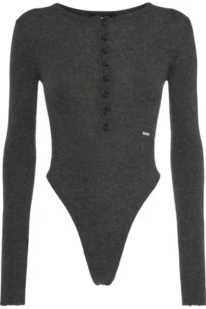 Dsquared2 Buttoned Knit Wool Bodysuit