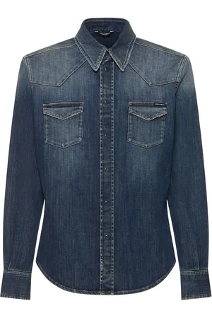 Dolce & Gabbana Washed Stretch Denim Shirt