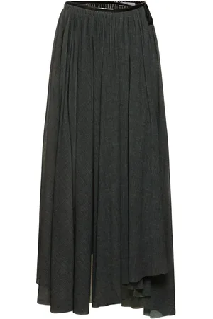 Serafini Stretch Tulle Long Skirt