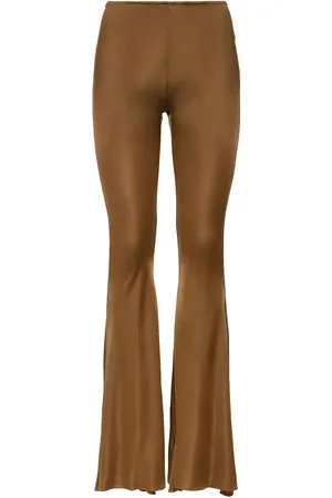 GIUSEPPE DI MORABITO Shiny Viscose Jersey Flared Pants