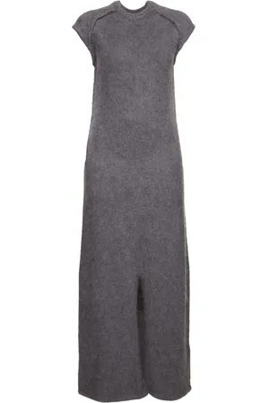 Jil Sander Boiled Wool Brushed Knit Long Dress