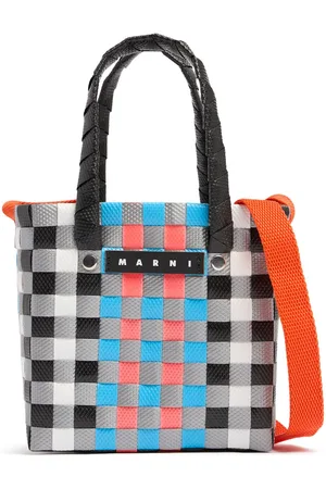 Marni Color Block Woven Bucket Bag