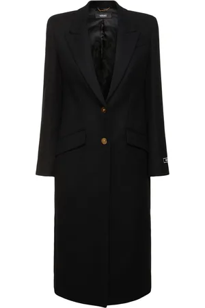 VERSACE Long Wool Blend Coat
