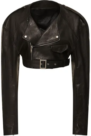 Rick Owens Micro Biker Leather Jacket
