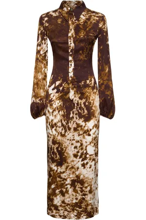 Roberto Cavalli Appaloosa Printed Viscose Twill Dress