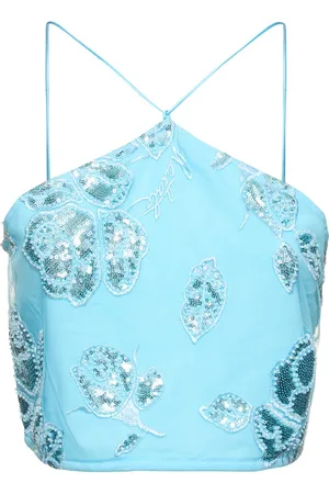 ROTATE Anki Beaded Crop Top