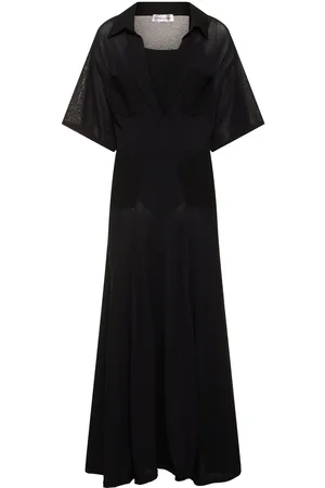 Victoria Beckham Light Cotton Blend Knit Long Dress