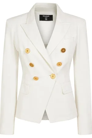 Balmain Cotton Denim Jacket W/ Buttons
