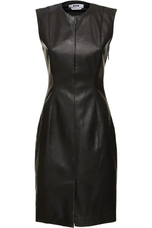 Msgm Vintage Effect Viscose Blend Midi Dress