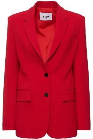 Msgm Double Crepe Cady Single Breast Jacket