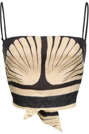 JOHANNA ORTIZ Tree Soul Linen Crop Top