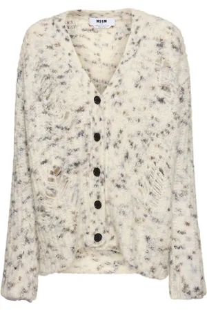 Msgm Nubby Bouclé Knit Cardigan