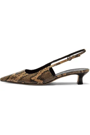 Aeyde 35mm Catrina Snake Print Slingbacks