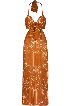 JOHANNA ORTIZ Altered States Linen Maxi Dress