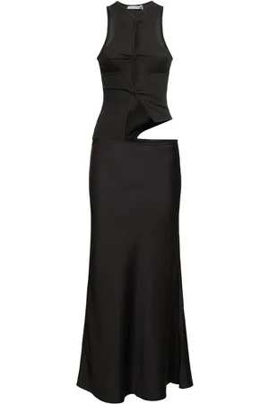 CHRISTOPHER ESBER Satin Tank Dress W/cutouts