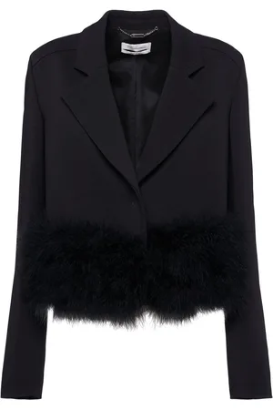 BLUMARINE Sable Blazer W/feathers