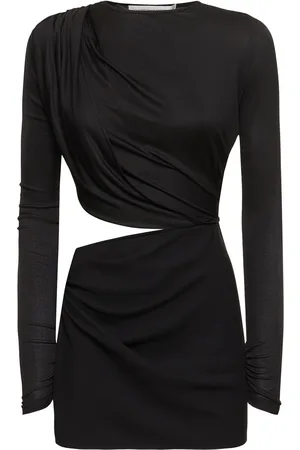 CHRISTOPHER ESBER Ribbed Viscose Mini Dress W/cutout