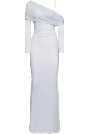 CHRISTOPHER ESBER Draped Silk Tulle Long Dress