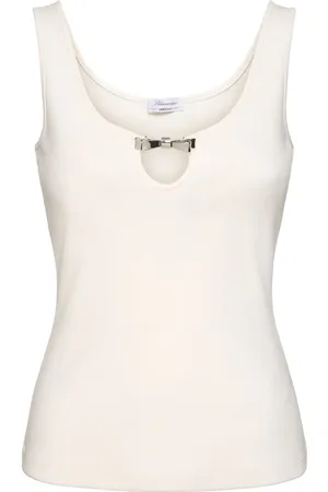 BLUMARINE Rib Knit Tank Top