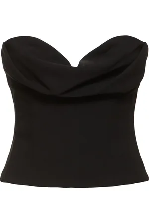 MAGDA BUTRYM Strapless Wool Blend Corset Top