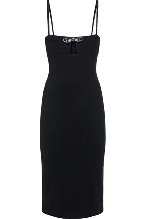 BLUMARINE Jersey Midi Dress W/bow
