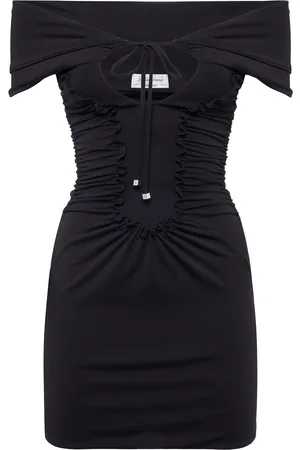 BLUMARINE Off-the-shoulder Jersey Mini Dress