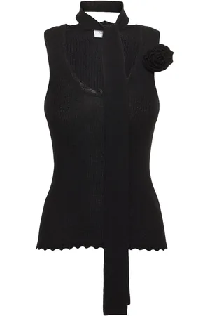 BLUMARINE Rib Knit Tank Top