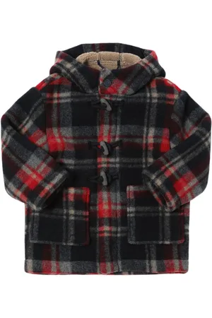 Il gufo Check Print Poly Coat