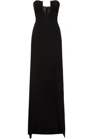 CHRISTOPHER ESBER Arced Palm Strapless Long Dress