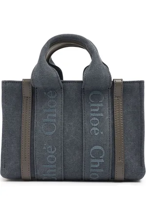 Chloé Small Woody Linen Canvas Bag