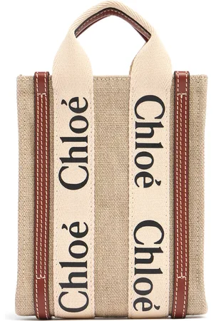 Chloé Medium Woody Linen Canvas Bag