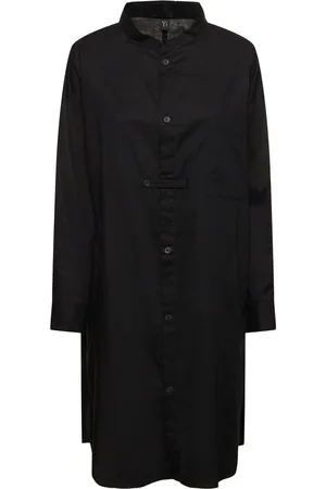 YOHJI YAMAMOTO Cotton Twill Mini Shirt Dress