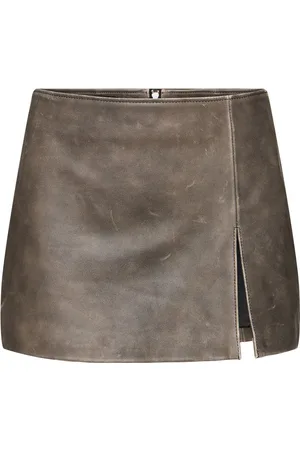 Manokhi Deline Leather Mini Skirt