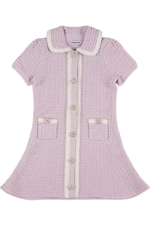 Self-Portrait Cotton Blend Knit Dress