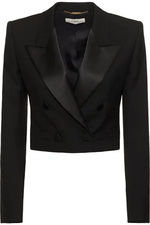 Chloé Tailored Wool Cropped Blazer
