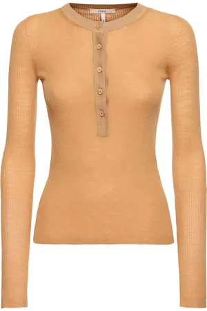 Chloé Rib Knit Long Sleeve Top